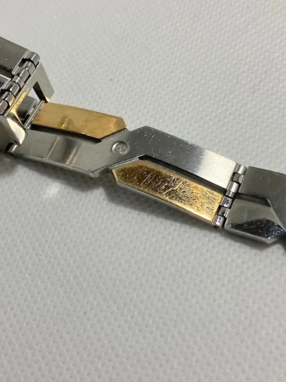 Dolan Bullock Vintage Mens Milan Diamond Two-Tone Bracelet 18k Stainless Steel